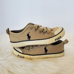 Polo Ralph Lauren Boys Khaki Canvas Size 10 1/2